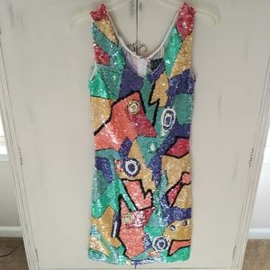 Vintage Daval Designs Sequined Dress Size S